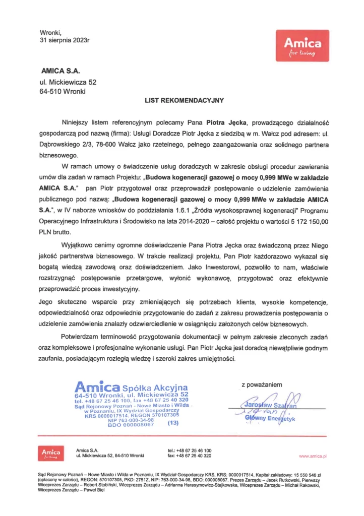 Referencje Amica